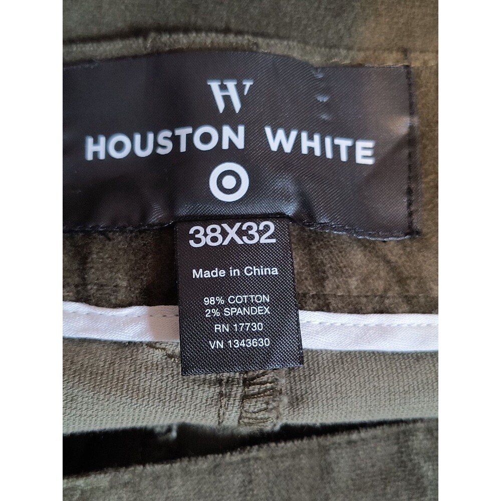 Houston White Men's Chamois Cloth Dark Olive Straight Leg Pants Size 38x32 - Picture 5 of 5